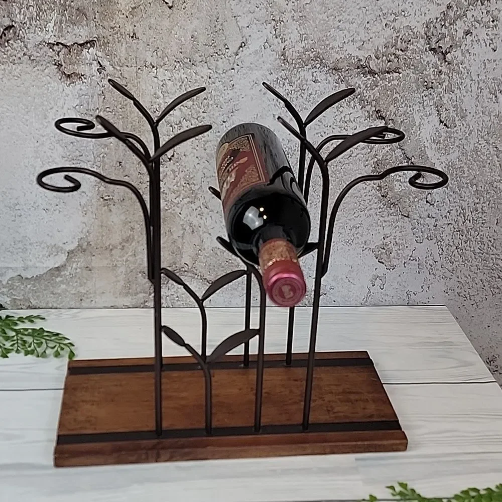 Wrought Iron Wine Rack Art Deco Style
